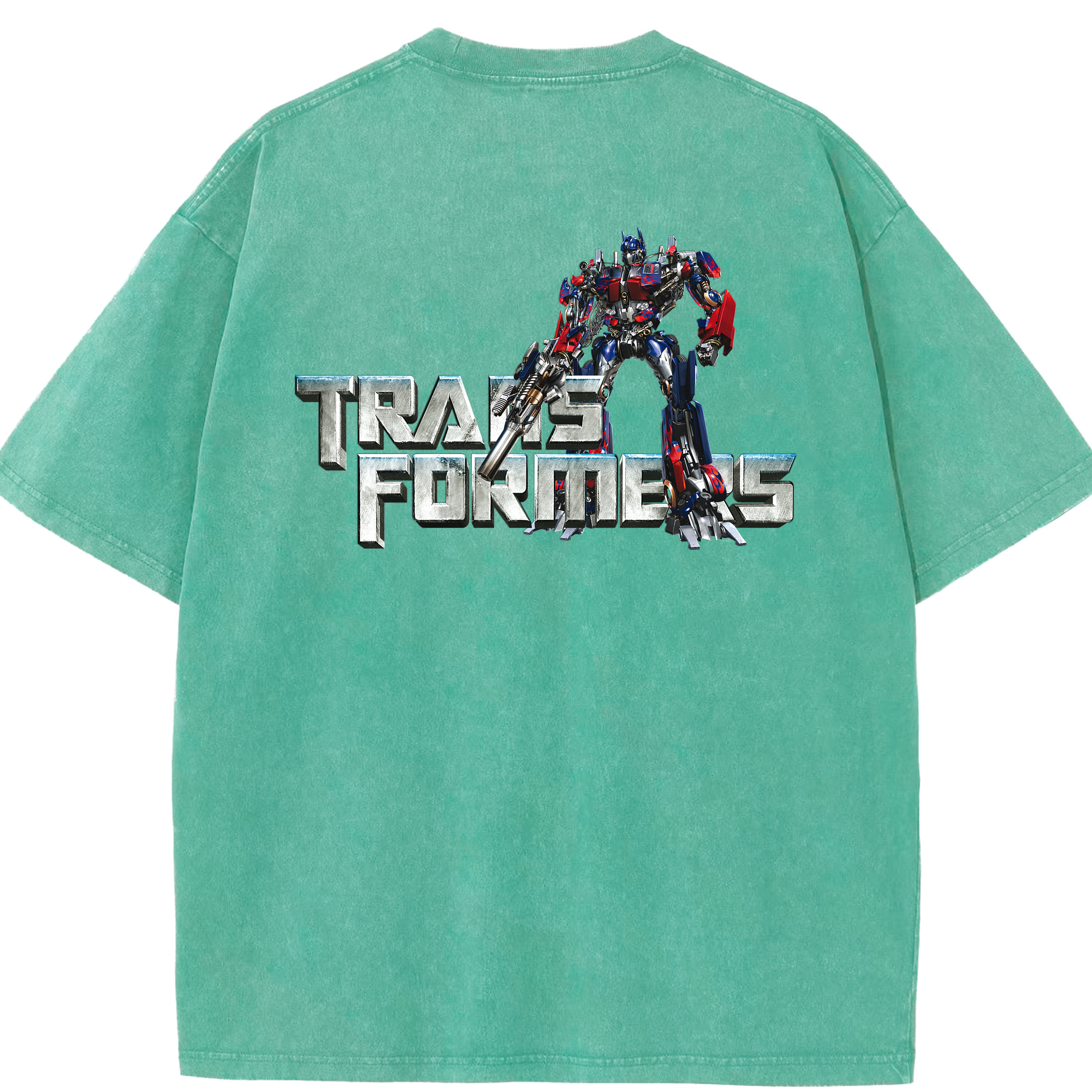 （画像用）  綿100% ヴィンテージ風 半袖Tシャツ（背面プリント）